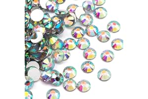 Sukiiy 10000PCS 2mm Resin Flatback Rhinestones for Crafts, Crystal AB Flatback Rhinestones for Nail Face Art, Loose Glittler Diamond Stone, Resin Rhinestones for Tumbler, Mug, Bottle, Shoes Decoration