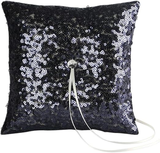 Amazon Com David S Bridal Sequin Ring Bearer Pillow Style