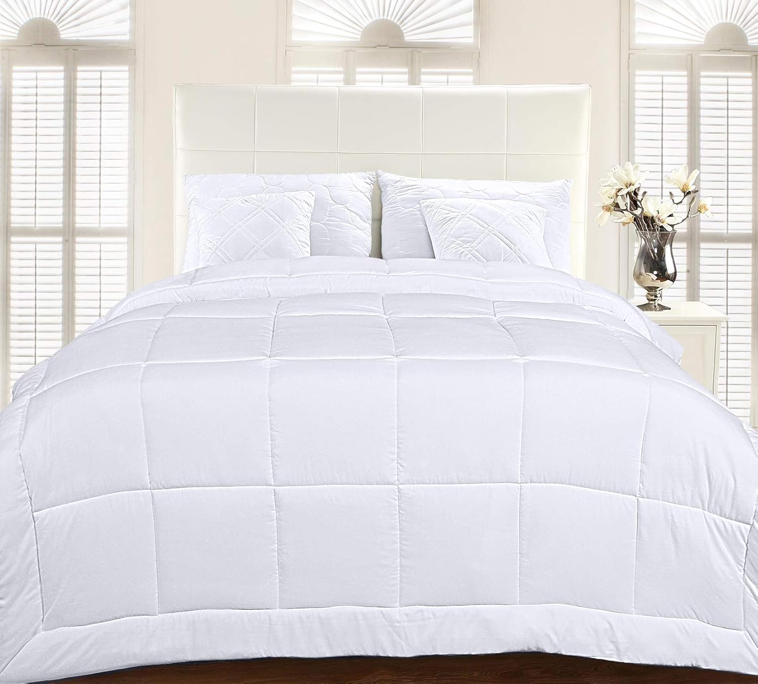 Utopia Bedding All Season Down Alternative Quilted Comforter Queen - Queen Duvet Insert with Corner Tabs - Machine Washable - Duvet Insert Stand Alone Comforter - Queen/Full - White: Home & Kitchen