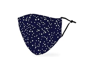 Weddingstar 3-Ply Adult Washable Cloth Face Mask Reusable and Adjustable with Filter Pocket - Starry Night