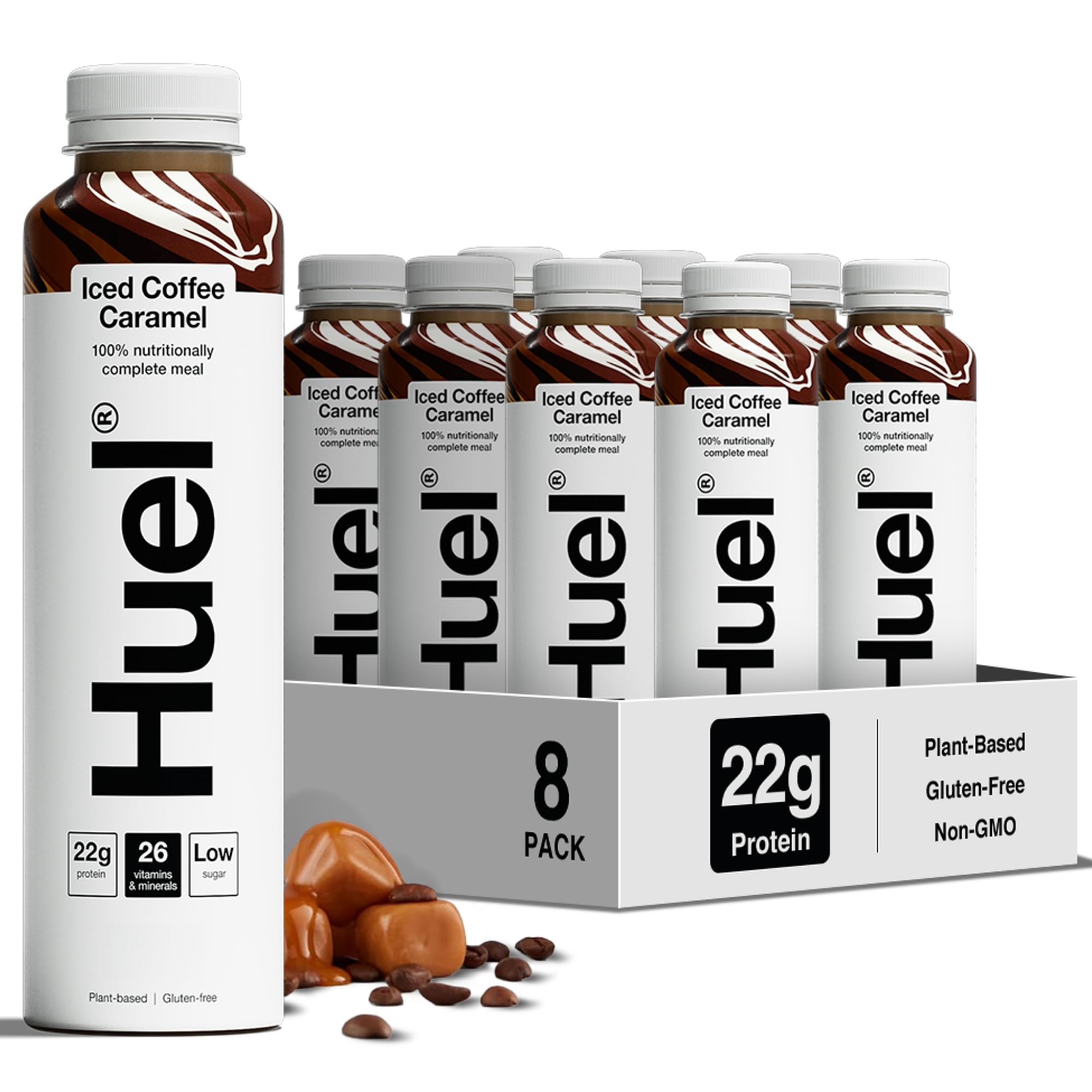 Huel Ready-to-drink Meal, Iced Coffee Protein Drink, 8 x 500ml Bottles, Protein Shakes, Pre-Portioned Meal, 20g of Protein per Bottle, Rich in Essential Vitamins, Minerals, Meal Replacement Shake