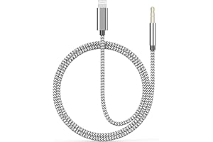 KASSDIN [Apple MFi Certified] iPhone Aux Cord for Car, 3.3ft Lightning to 3.5mm Aux Audio Nylon Braided Cable for Car Home Stereo Speaker Headphone Compatible with iPhone 14 13 12 11 Pro Max XS XR X 8 7 iPad