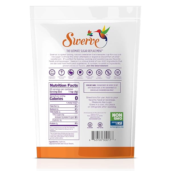 SWERVE SWEETENER, GRANULAR, 12 OUNCE