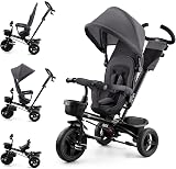 Kinderkraft AVEO Tricycle 9 Months to 5 Years Adjustable Handle Gray view 1