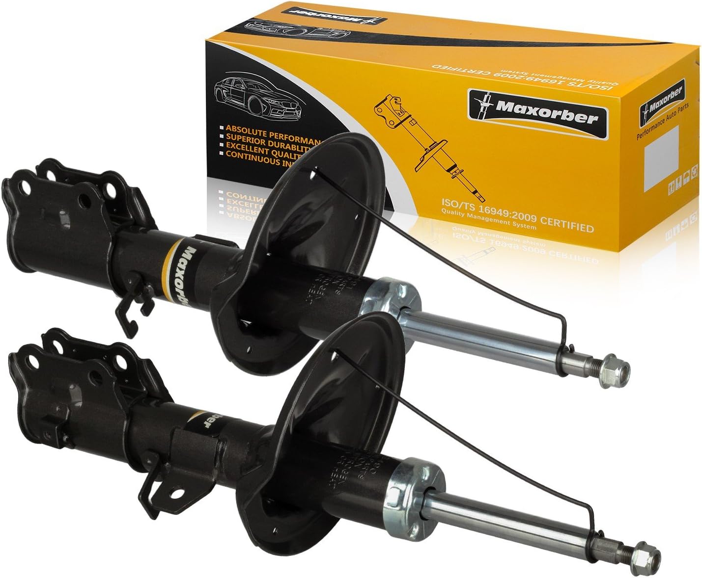 Maxorber Front Set Shocks Struts Absorber Kit Compatible with Kia Spectra 2004-2009,Kia Spectra5 2005-2009 72301 72301