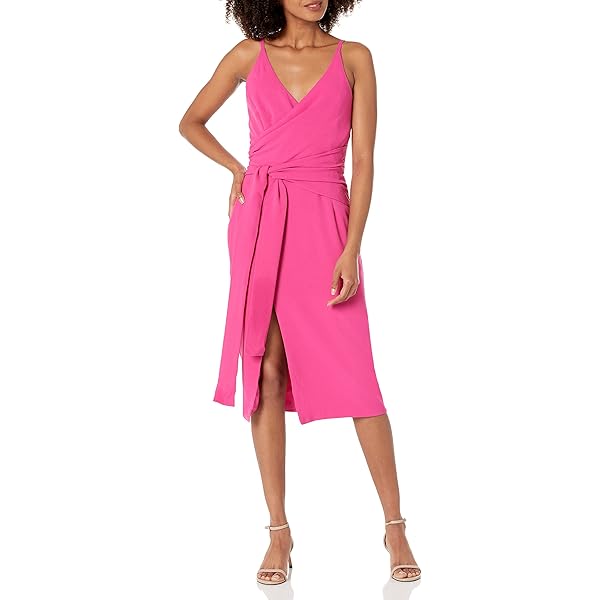 Dress the Population Women's Livia Midi High Dress, Bright Fuchsia,  XX-Small at Amazon Women's Clothing store