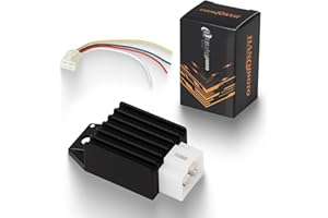 HANQIMOTO Universal Voltage Regulator Rectifier 4 Pin 12V Full Wave Voltage Regulator for GY6 CG 50cc 125cc 150cc Buggy Moped Scooter ATV Pit Bike Go Kart Motorcycle Regulators