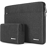 NIDOO 14 inch Laptop Sleeve Case Water Resistant Notebook Bag Protective for 15" Surface Laptop 3 4/14" Chromebook 3/14" ThinkPad P14s T14 T14s L14 Gen 2/14" Acer Chromebook Spin 514, Dark Grey