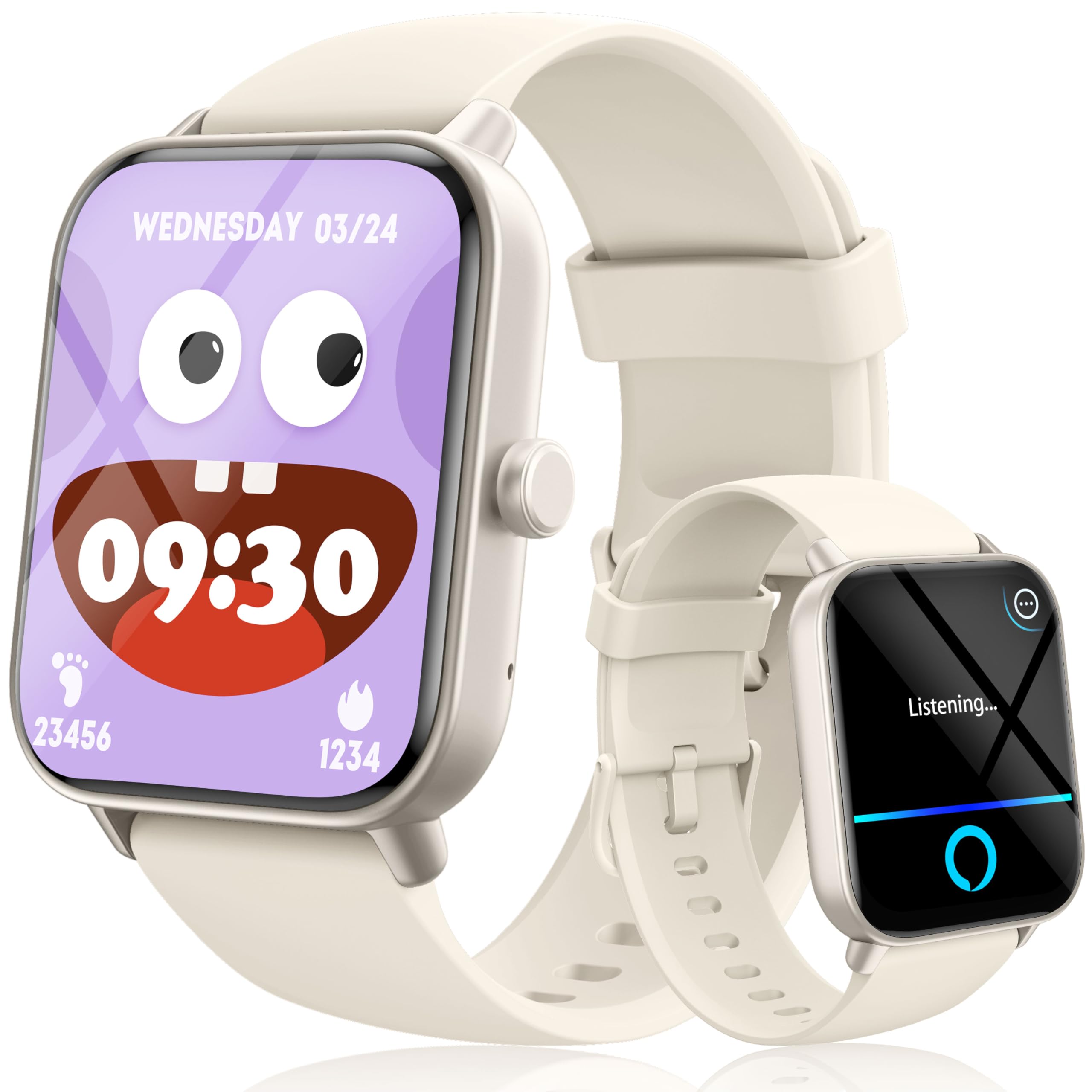 KALINCO Kids Smart Watch, IP68 Waterproof Swimming Smartwatch, 1.8'' Fitness Activity Tracker Watch with 100 Sports Modes, Make Call/Answer, HR & Sleep Monitor, Alarm for 7+ Boys Girls Teens