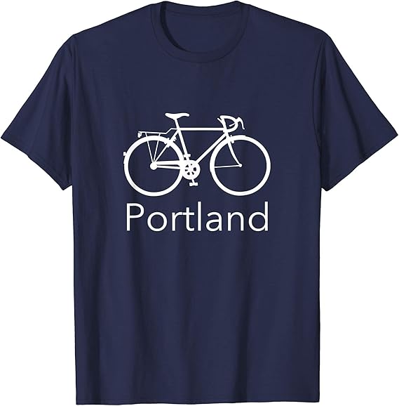 Portland clásico bicicleta – playera de Oregon, Marino, Hombre X-Large
