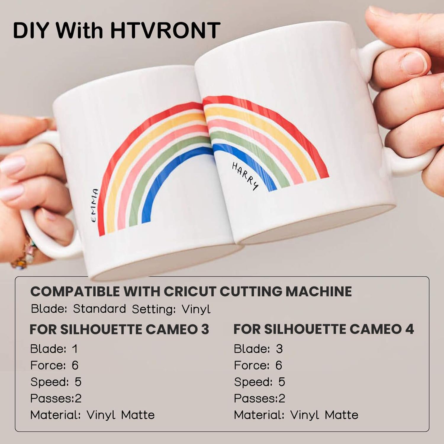 HTVRONT White Permanent Vinyl, 12