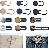 Ceryvop 12 PCS Button Extenders for Jeans, Pants, Skirts & More, No Sewing Instant Waistband Extension 1-1.8 Inches