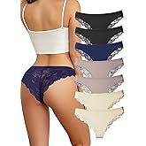 Cinvik Lace Bikini Underwear for Women Silk Panties Sexy Lingerie Sexy Panties Seamless Comfortable Colorful Female Pack