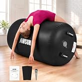 AWSUM Gymnastics Barrel, Air Roller for Back Handspring and Walkover | Tumbling Barrel, Inflatable Gymnastics Roller for Home Gym Practice, Cheerleading Training, Thickened PVC, Pump Not Included