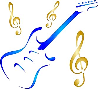 Plantilla de guitarra – Instrumento musical reutilizable Treble Clef