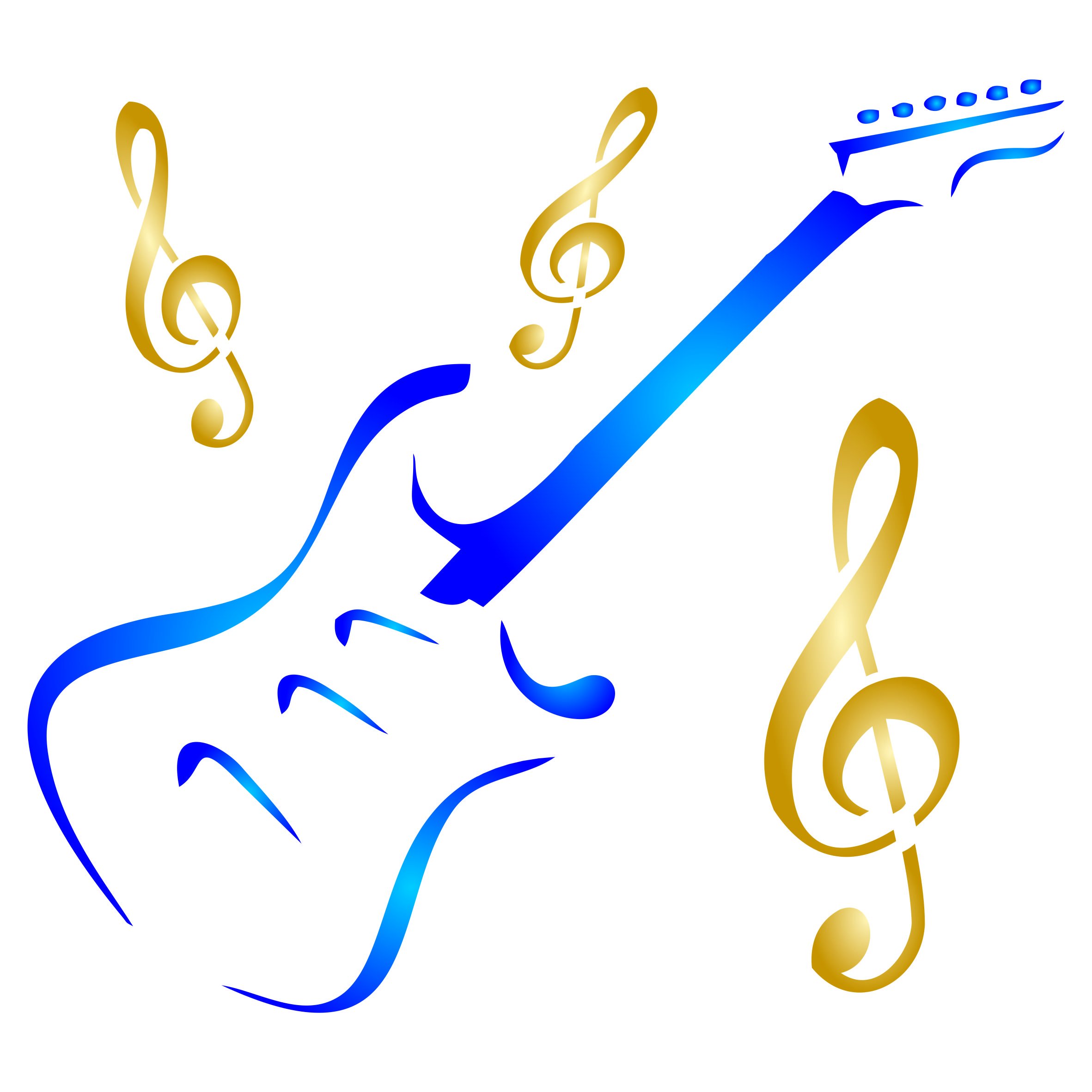 Guitar Stencil - 16.5 x 15cm (M) - Reusable Musical Instrument Treble Clef Music Stencils for Painting