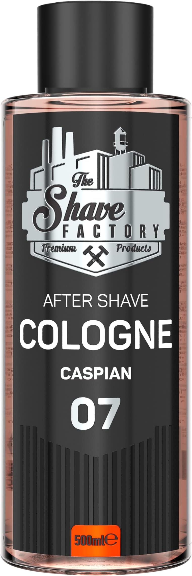 The Shave Factory 07 Caspian After Shave Cologne 500ml Men Post Shave Grooming