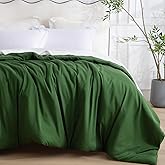 SheRest 1 Piece Duvet Cover King Size - 100% Viscose Derived from Bamboo, Soft Breathable Cooling Comforter Cover for Hot Sleepers, 8 Corner Ties and Zipper Closure, No Comforter (Green, 104"x90")