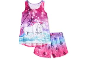 The Children's Place girls Sleeveless Tank Top and Short 2 Piece Pajama Set