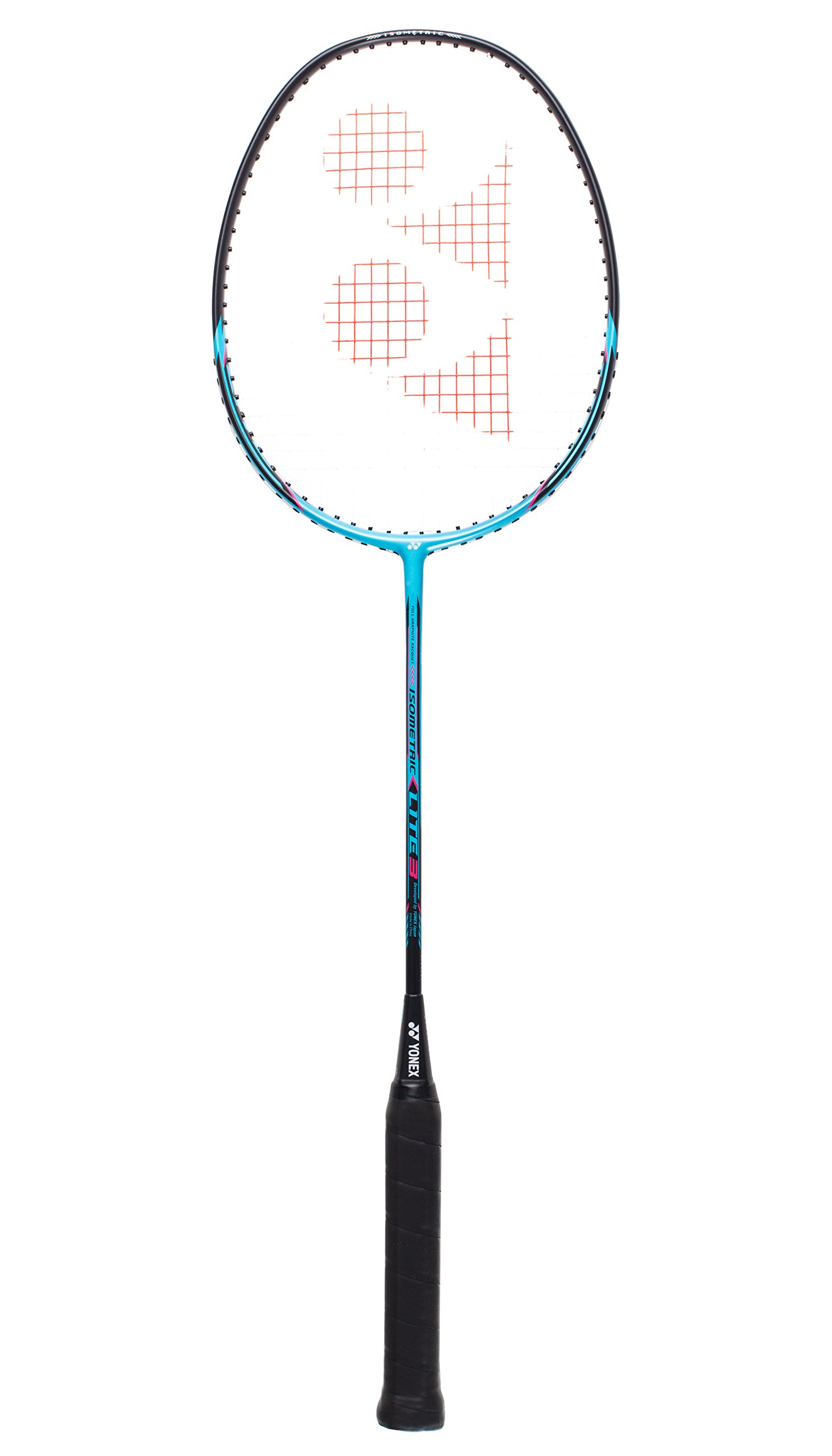 YONEX Badminton Racquet, Isometric Lite 3 (IsoLite 3), Graphite, Special Edition - Cyan/Black - 89g