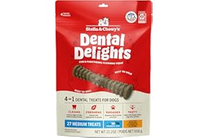 Stella & Chewy's Dental Delights with Freeze-Dried Chicken - Medium Dental Treats for Dogs, 23.2 Ounce Bag