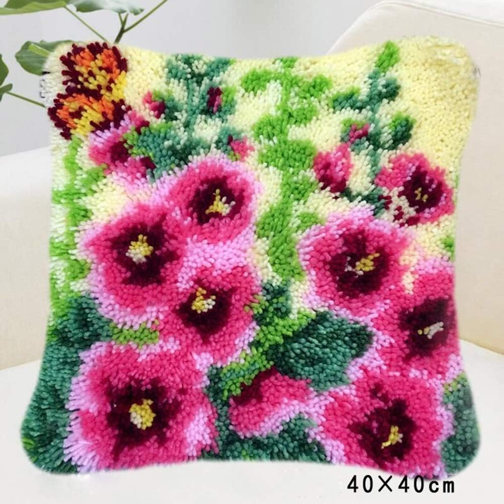Amazon Com Diy Cushion Carpet Mat Latch Hook Rug Kits Cover Hand