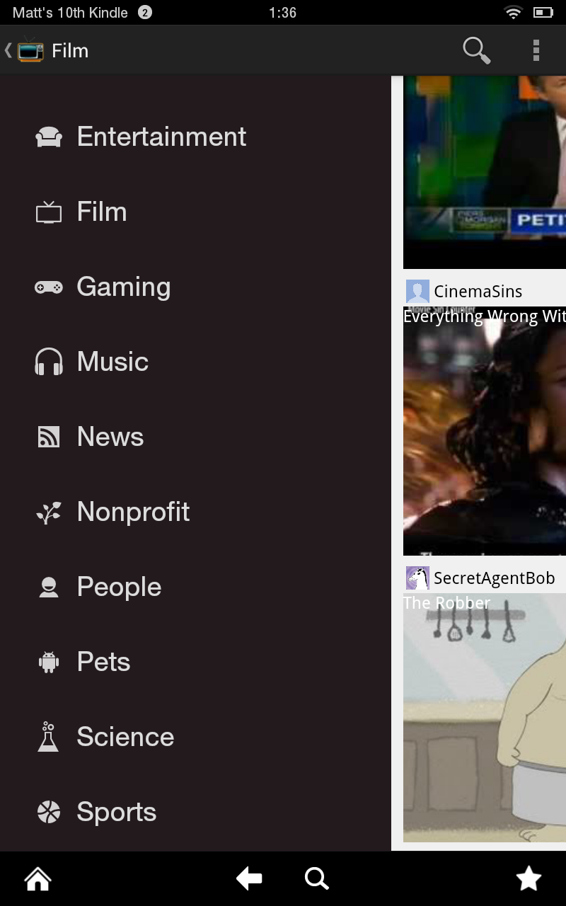 RabbitEars for YouTube (Kindle Tablet for
