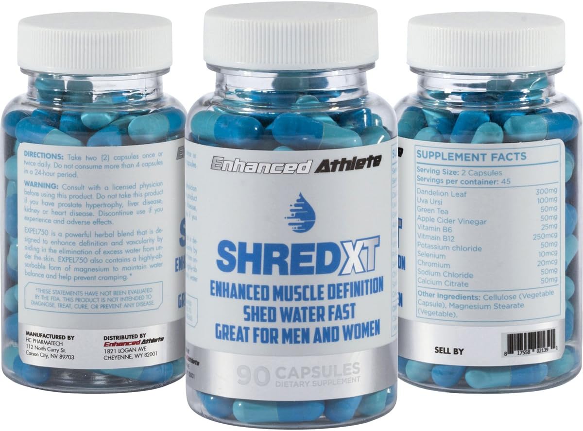 Enhanced Athlete Shred XT Performance Diuretic Supplement Water