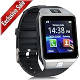PADGENE DZ09 Smart Watch Bluetooth Camera Smart Wrist Watch Phone with SIM Card Slot 2.0 Camera TF Card Support Android Samsung Htc LG Sony Blackberry Huawei Smartphone---Best Gifts