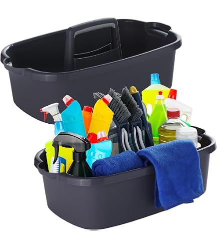 Rubbermaid Doppeleimer – 17 Quarts (ca. 16 Liter), Grau, Mit Griffen
