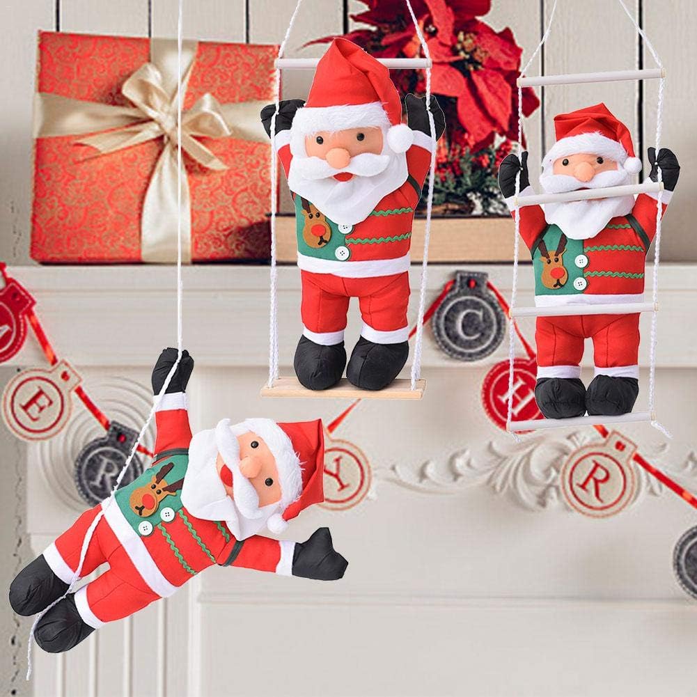 poetryer Papá Noel Escalada En La Escalera/Cuerda Muñeca Decoración
