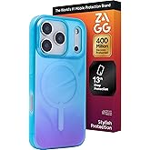 ZAGG Milan Snap Case for iPhone 17 Pro - Deep Aurora, Graphene Strengthened Phone Case with Drop Protection (13ft/4m), Textured Edges & Sparkle Design, MagSafe Charging Compatible
