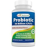 Best Naturals Probiotic 10 Strains 30 Billion Shelf Stable 120 Veggie Caps (120 Count (Pack of 1))
