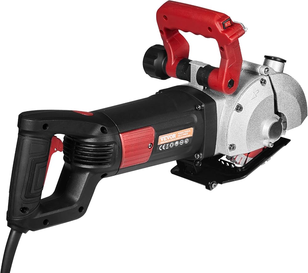 VEVOR Wall Chaser 4800W Grooving Cutting Machine 41mm Depth 42mm Width 8 Blades