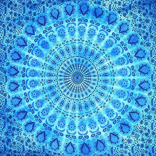 HegaHega Jaipuri Rajasthani Handcrafted Ombre Mandla WALL DECOR HIPPIE TAPESTRIES BOHEMIAN MANDALA TAPESTRY WALL HANGING INDIAN THROW SBS037