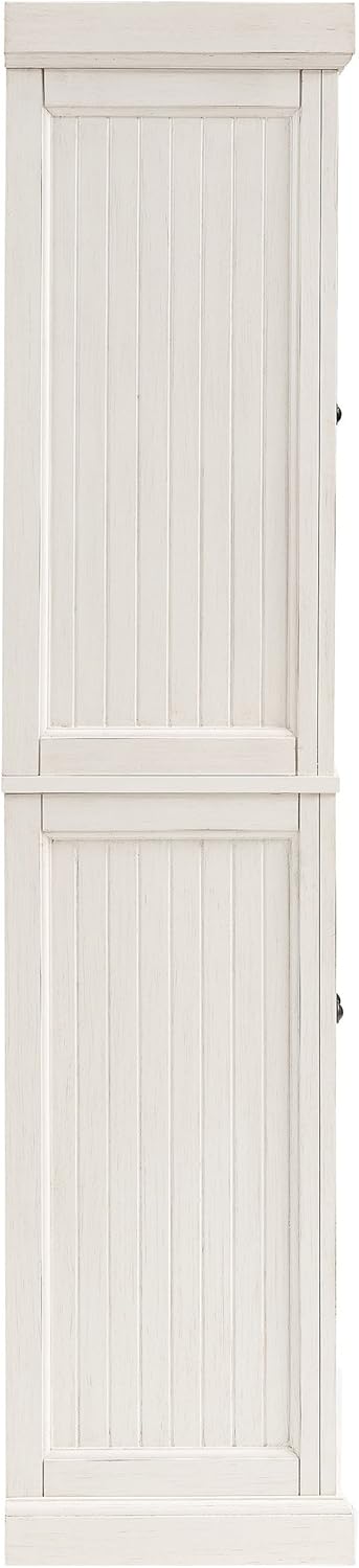 Crosley Furniture Seaside Kitchen Pantry Cabinet - Distressed White: Furniture & Decor
