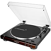 Audio-Technica AT-LP60X-BW Fully Automatic Belt-Drive Stereo Turntable, Hi-Fi, 2 Speed, Dust Cover, Anti-Resonance, Die-Cast