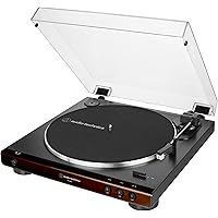 Audio-Technica AT-LP60X-BW Fully Automatic Belt-Drive Stereo Turntable, Hi-Fi, 2 Speed, Dust Cover, Anti-Resonance, Die-Cast 