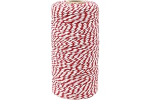 Just Artifacts 12Ply 110-Yards Decorative Bakers Twine for DIY Crafts & Gift Wrapping (1pc, Cherry Red)