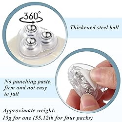 Honoson 36 Pcs Self Adhesive Caster Wheels Mini