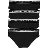 Victoria's Secret Women's Cotton Logo Hipster Underwear, Moderate Coverage Panties for Women, Multi Pack (XS-XXL)