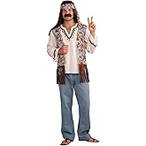 Forum Novelties Men's Groovy Hippie Costume Shirt and Headband