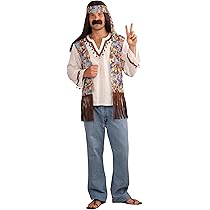 Forum Novelties Men's Groovy Hippie Costume Shirt and Headband