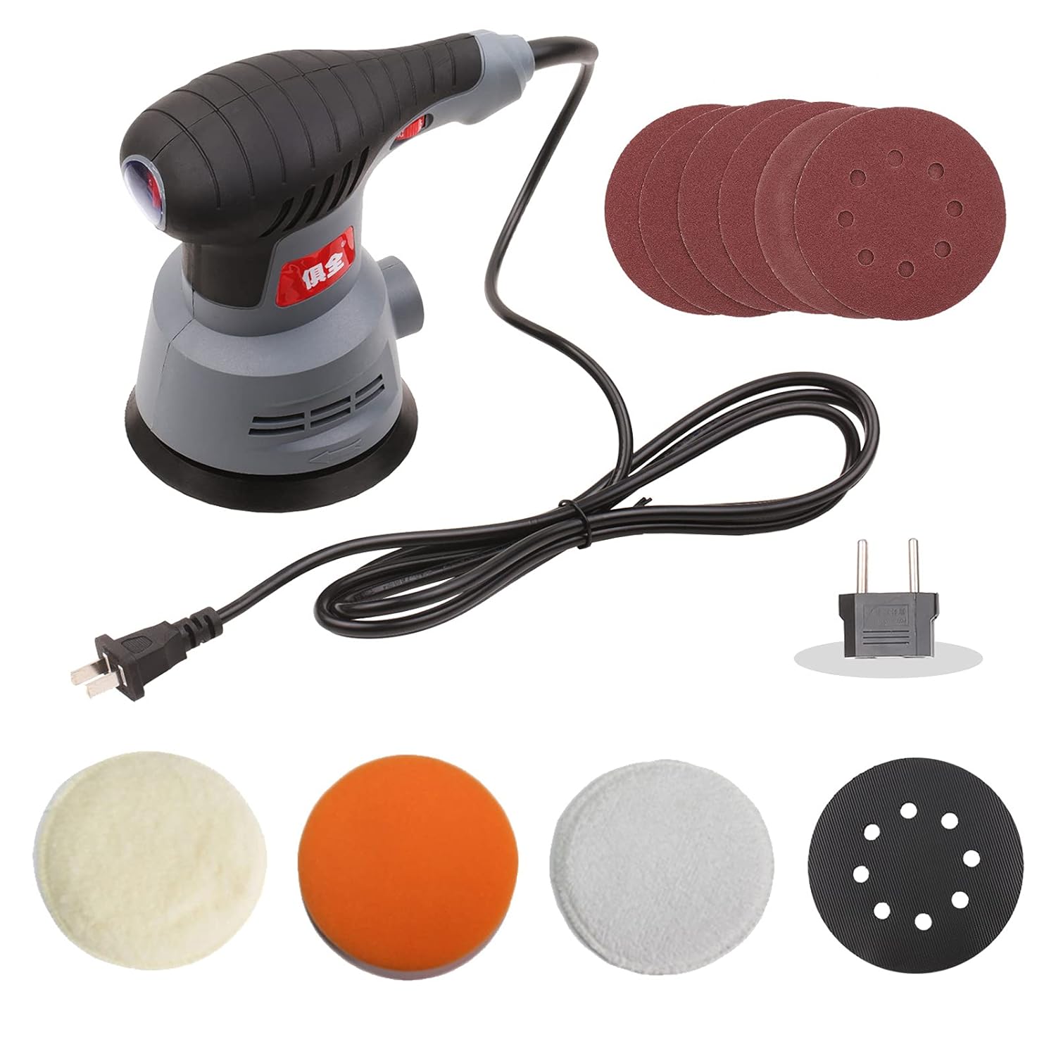 Decdeal 400W Random Orbit Sander 5Inch Variable Speeds Electric Sander