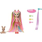 Enchantimals Dolls Sunshine Beach Deluxe Hair Doll and Animal Lover Small Doll with Removable Skirt and Accessories Gifts for Kids HTJ70