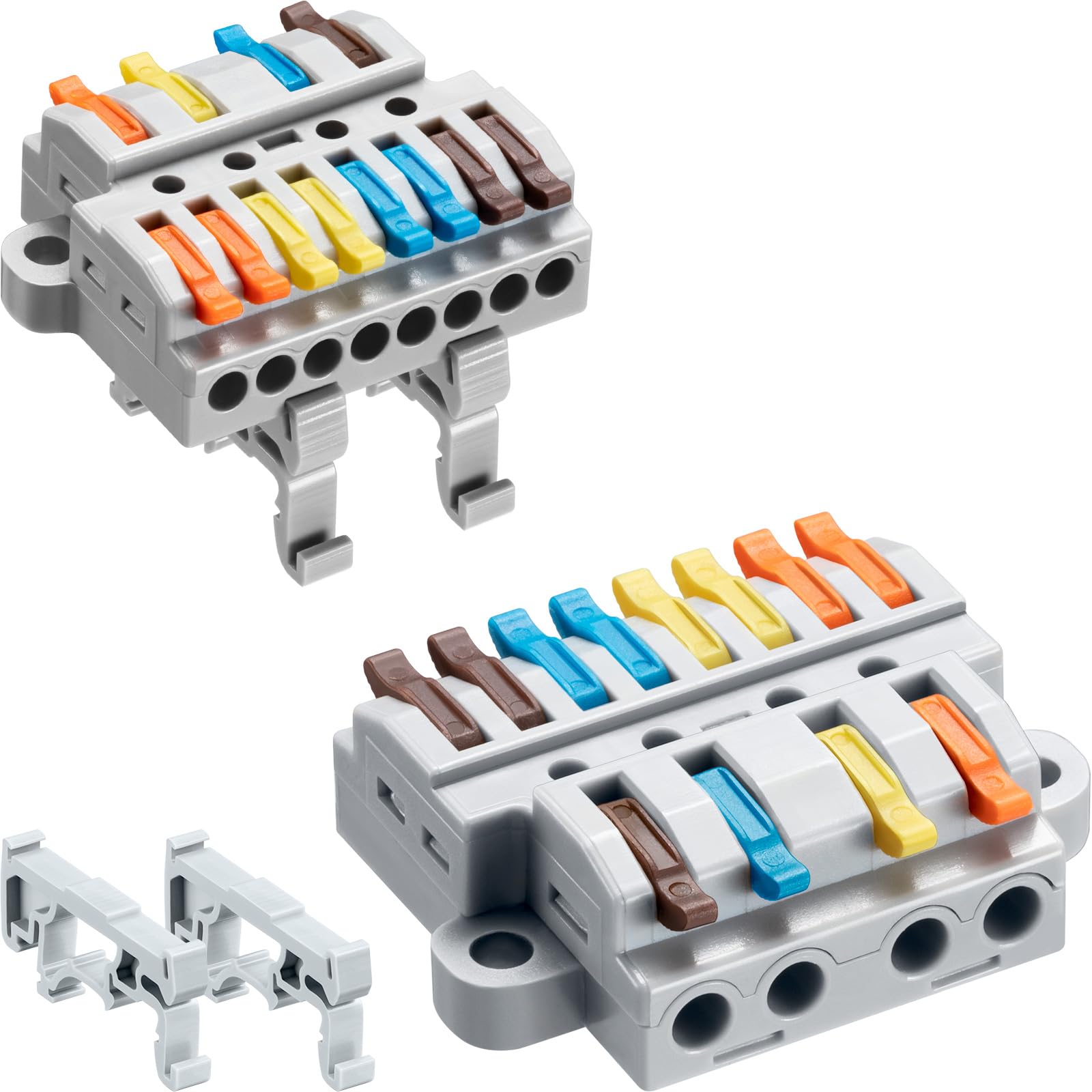 JANDECCN 6pcs DIN Rail Terminal Blocks, DIY