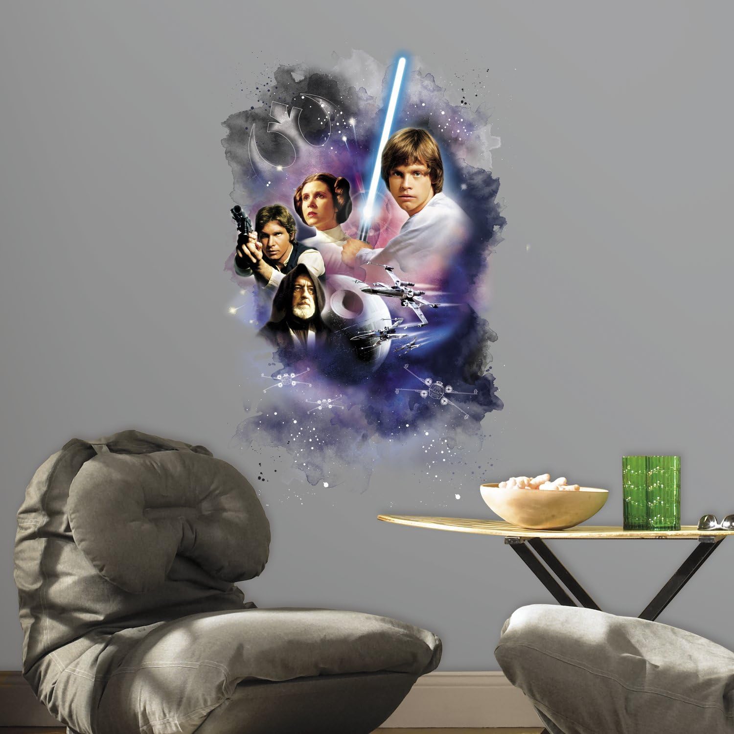 Thedecofactory RoomMates Repositionable Giant Stickers Star Wars Classic Graphic (89x58 cm) – Teen: Teen Style