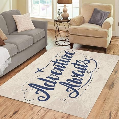 adventure awaits rug
