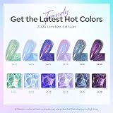 Modelones Aurora Chameleon Gel Nail Polish Set 6x7ml Glitter Blue Purple Green view 5