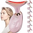 Facial Massager Red-Light-Therapy-for-Face and Neck, Face 𝖲 culpting Wand with 7 Color - Birthday, Christmas, Mothers Day, Valentines Day Gifts for Her Women Mom Best Friend Wife Teacher (Rose Gold)